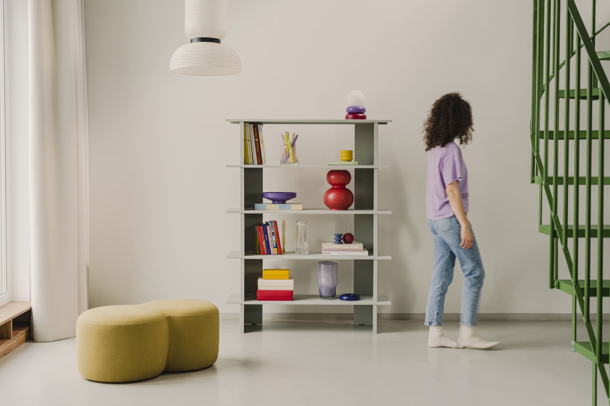 Wooden Open Bookcase with 5 Shelves