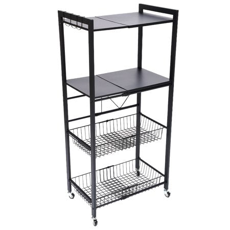 4 Tier Baker's Rack Microwave Oven Stand Kitchen Storage Organizer Home Rack