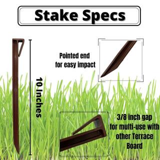 Master Mark Terrace Board Stakes in Brown (20-Pack) 99302