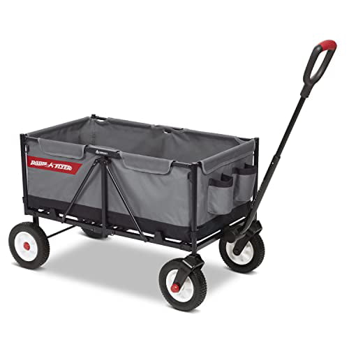 Radio Flyer ,the Beast EZ Fold Maximum Capacity Heavy-Duty Kid & Cargo Wagon, Gray Collapsible Wagon