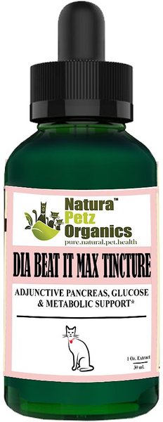 Natura Petz Organics Dia-Beat-It Max Tincture Liquid Heart Supplement for Cats， 3-oz bottle