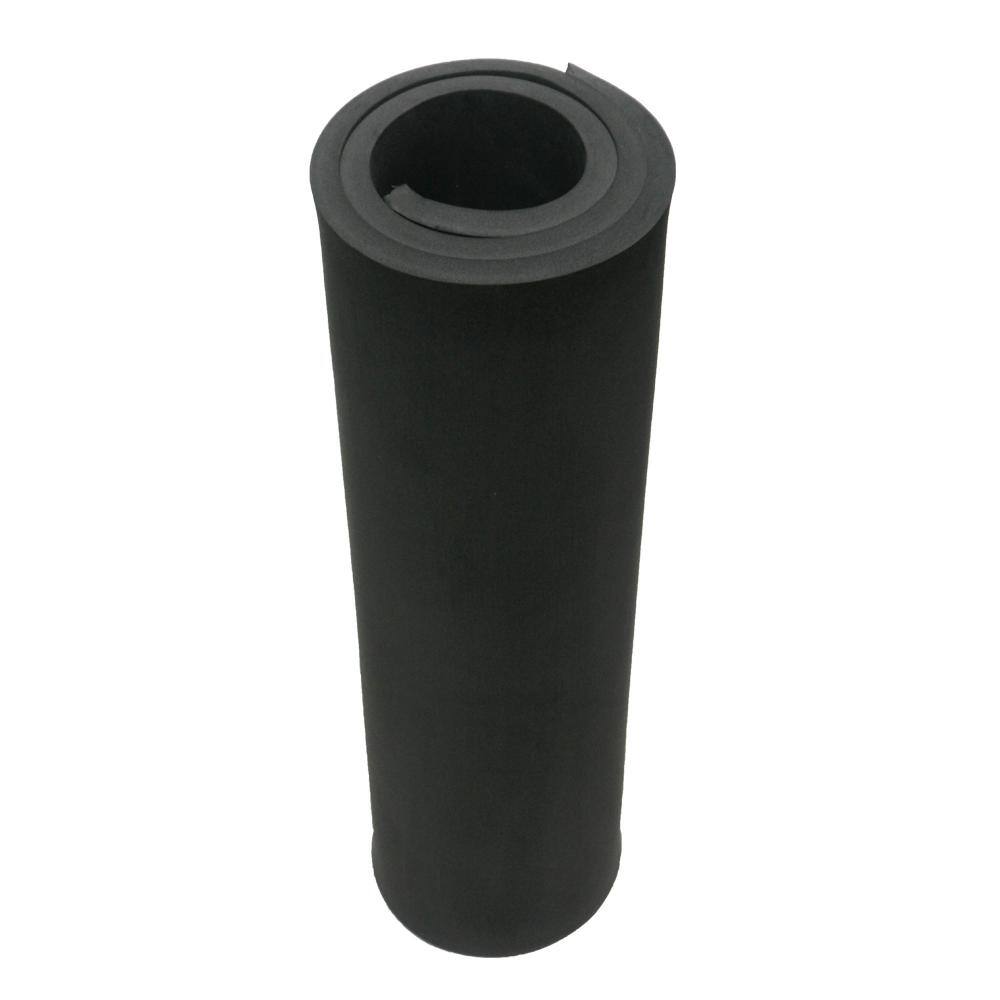 Rubber-Cal Closed Cell Sponge Rubber Neoprene 12 in. x 39 in. x 78 in. Black Foam Rubber Sheet 02-128-0500