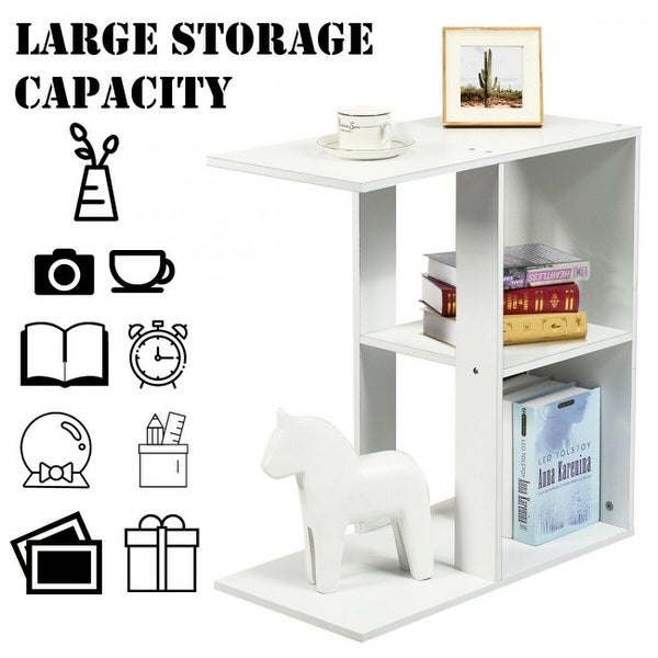 3-tier Side Table with Storage Shelf - 23.5