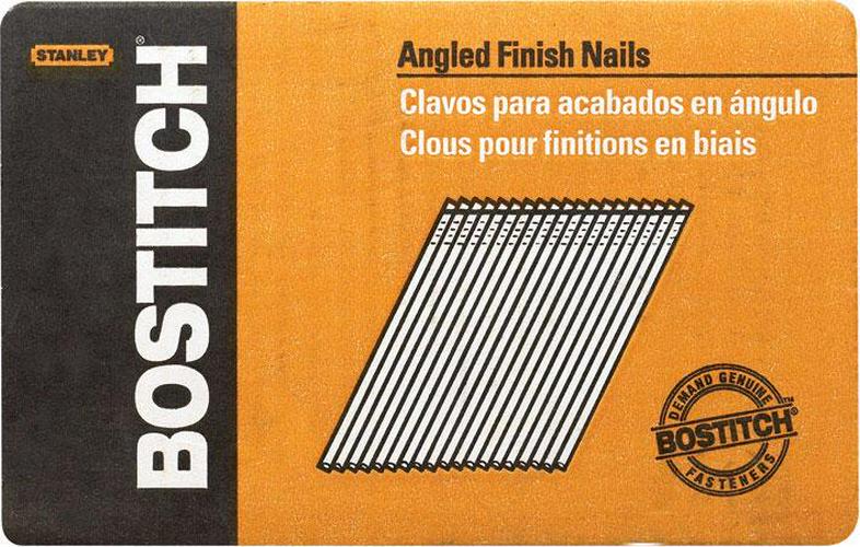 Bostitch 1-3/4 15 Ga. Angled Strip Finish Nails Smooth Shank 3655 pk