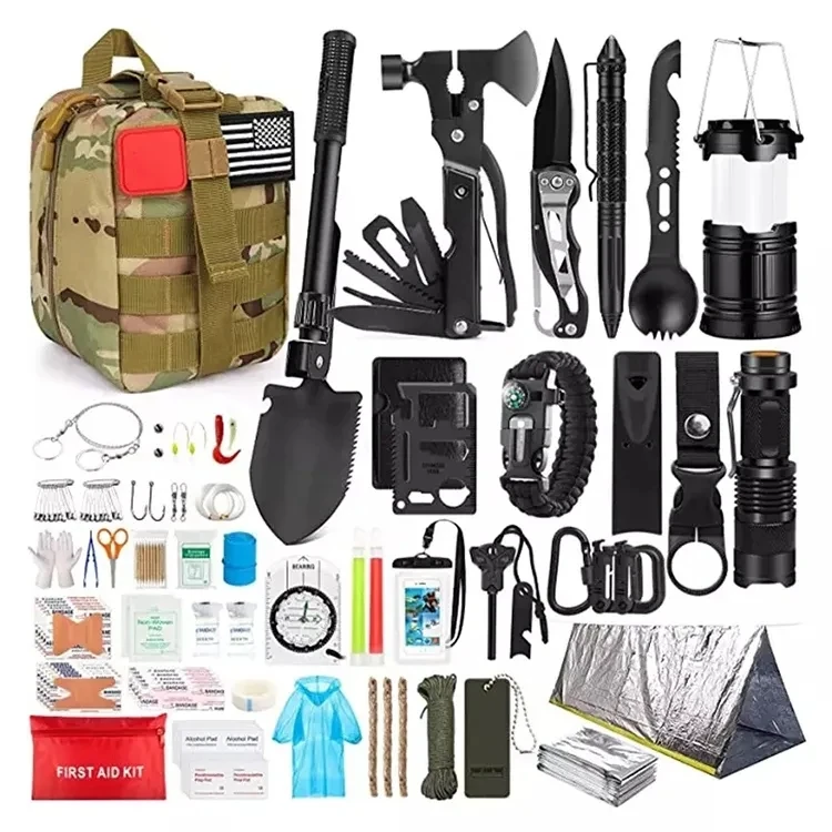 JK B 009 250 Pieces IFAK Molle Tactical Survival First Aid Kit Outdoor Emergency First Aid Kit for Camping