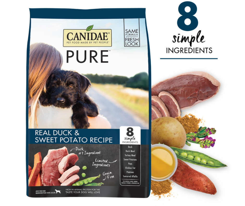 Canidae Grain Free PURE - All Breeds， Adult Dog Real Duck Limited Ingr