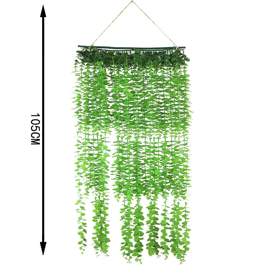 Supplies 105cm long artificial hanging eucalyptus leaves for wall decoration