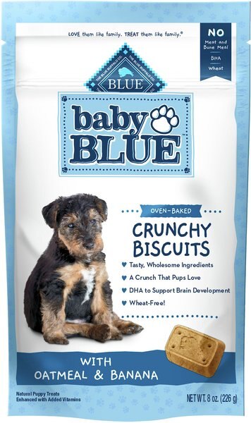 Blue Buffalo Baby Blue Oatmeal and Banana Puppy Treats， 8-oz bag