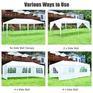 10 ft. x 20 ft. 6 Sidewalls Canopy Tent with Carry Bag OP-HKY-3926WH