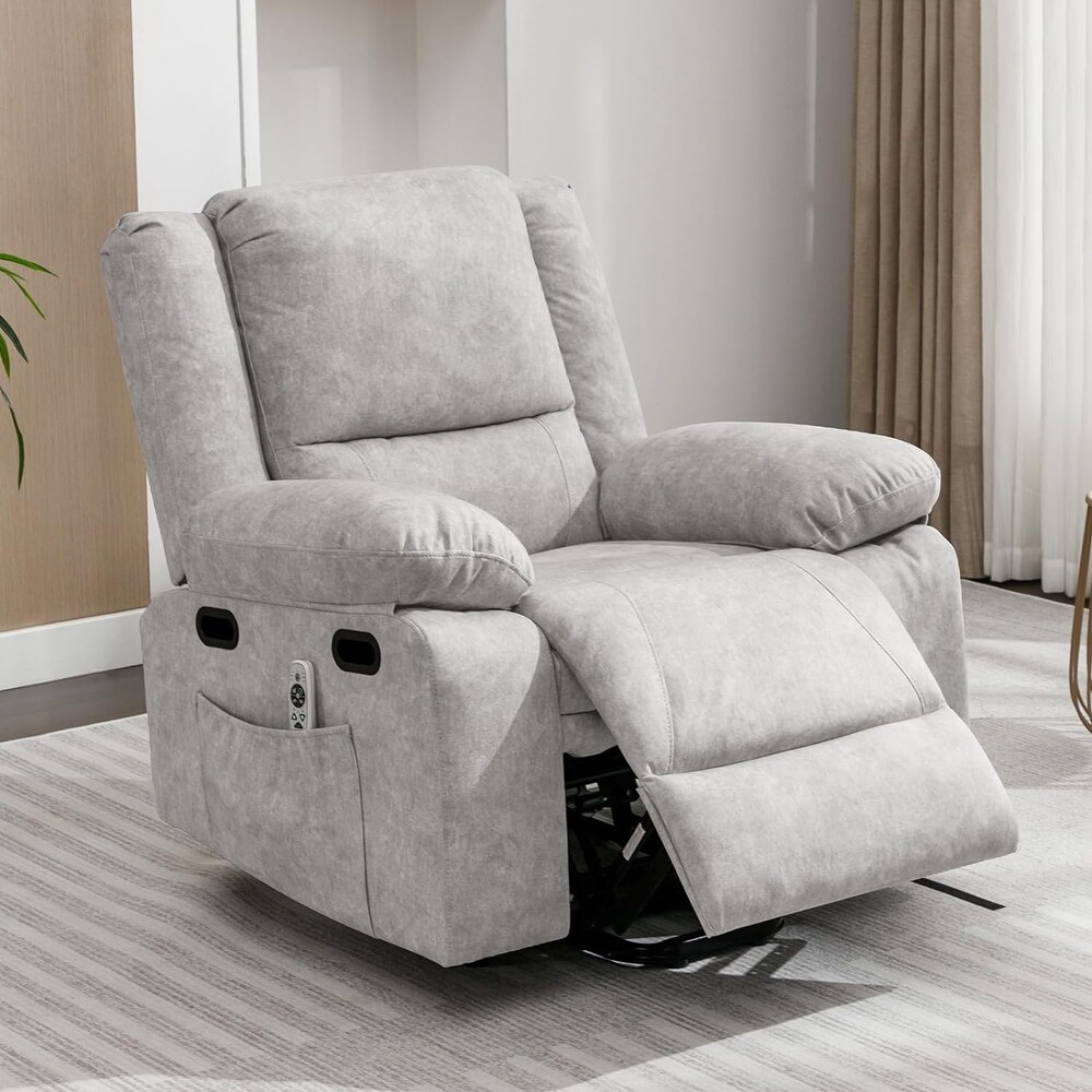 Mixoy Massage Recliner Chair with Heating  Adjustable Functional Chair with USB Port  Foldable Upholstered Sofa