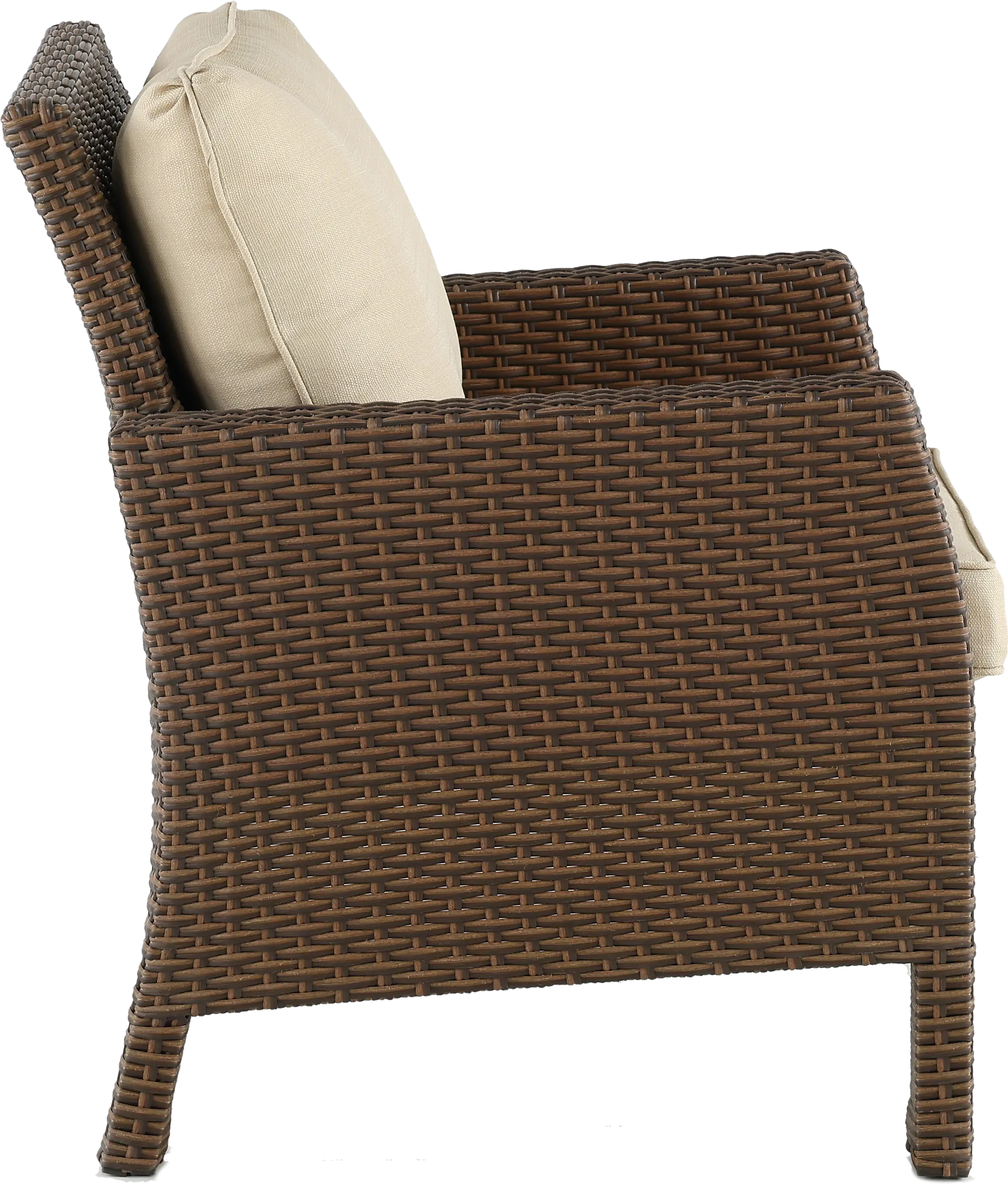 Arcadia Wicker Patio Chair with Linen Cushion