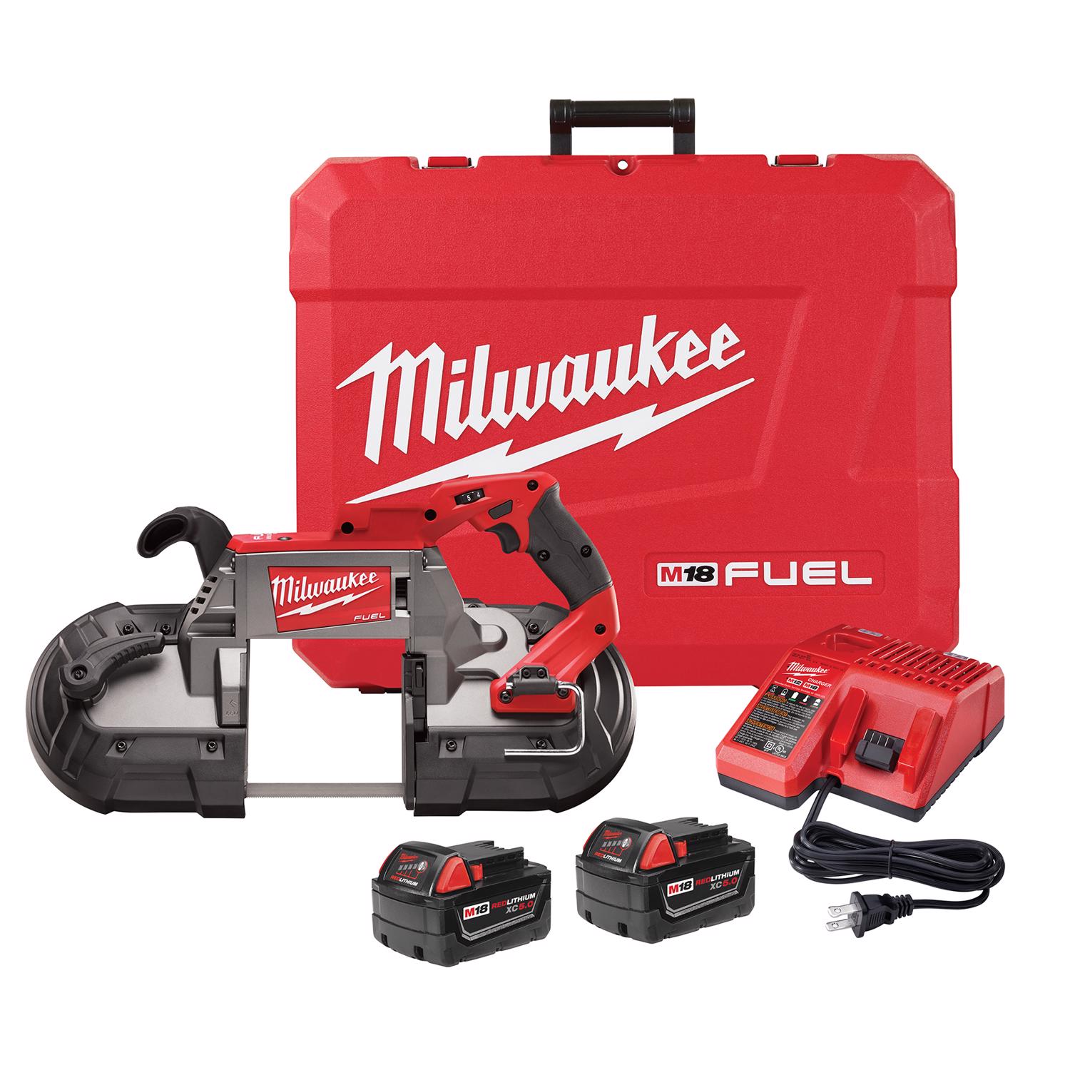 MW M18 Fuel 18 V 5 amps Cordless Deep Cut Band Saw Kit (Battery \u0026 Charger)