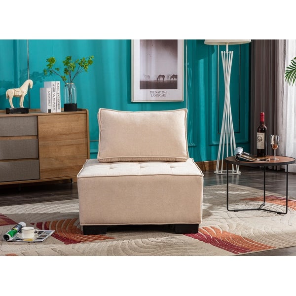 Poly fabric Square Living Room Ottoman Lazy Chair