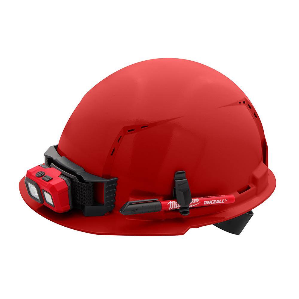 MW BOLT Red Type 1 Class C Front Brim Vented Hard Hat with 4 Point Ratcheting Suspension 48-73-1208