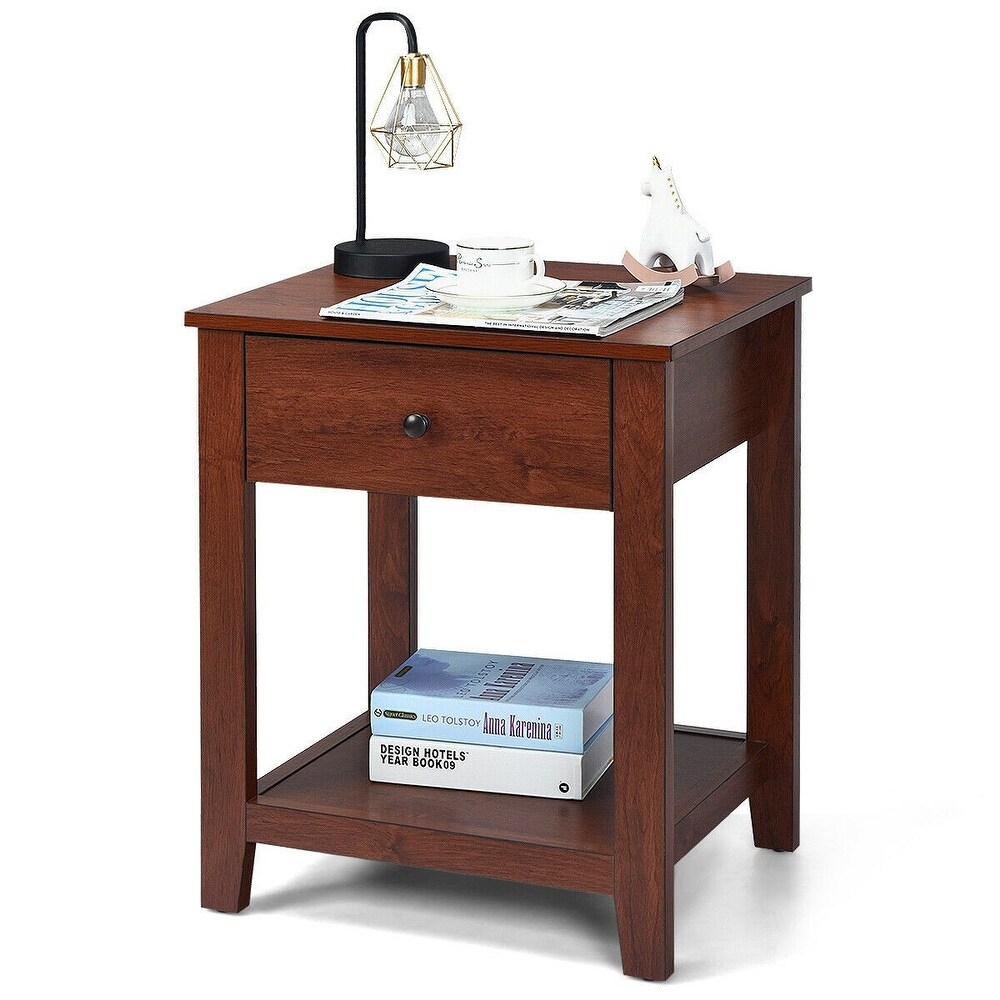 Set of 2 Night Stand End Side Table