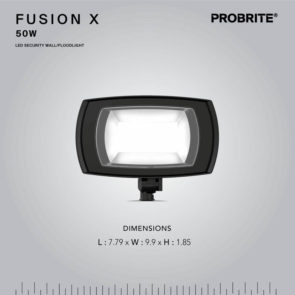 PROBRITE 175W Equivalent Integrated LED Bronze Outdoor Residential WallFlood Light 5000 Lumens (4-Pack) FSNX50-PC-4K-BZ-4PK