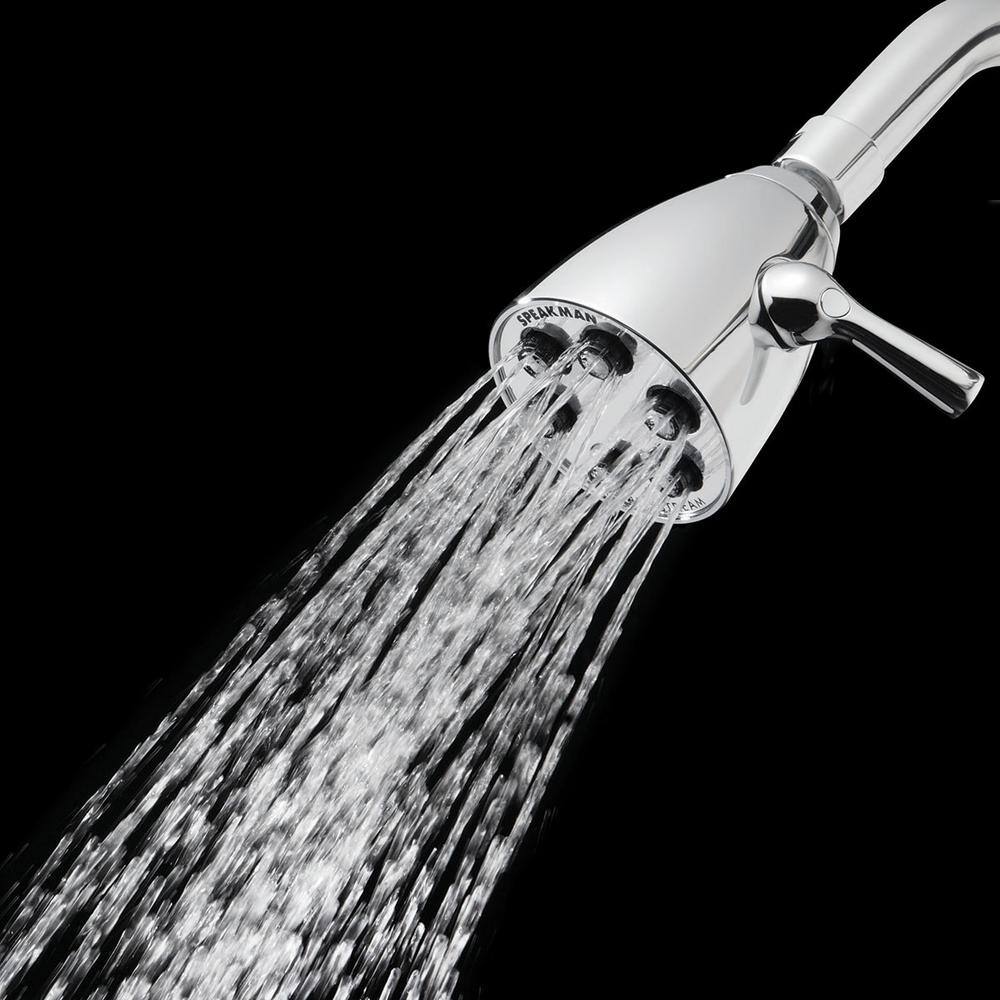 Speakman Icon 3-Spray Patterns 2.8 in. Single Wall Mount High Pressure Adjustable Fixed Shower Head in Polished Chrome S-2252