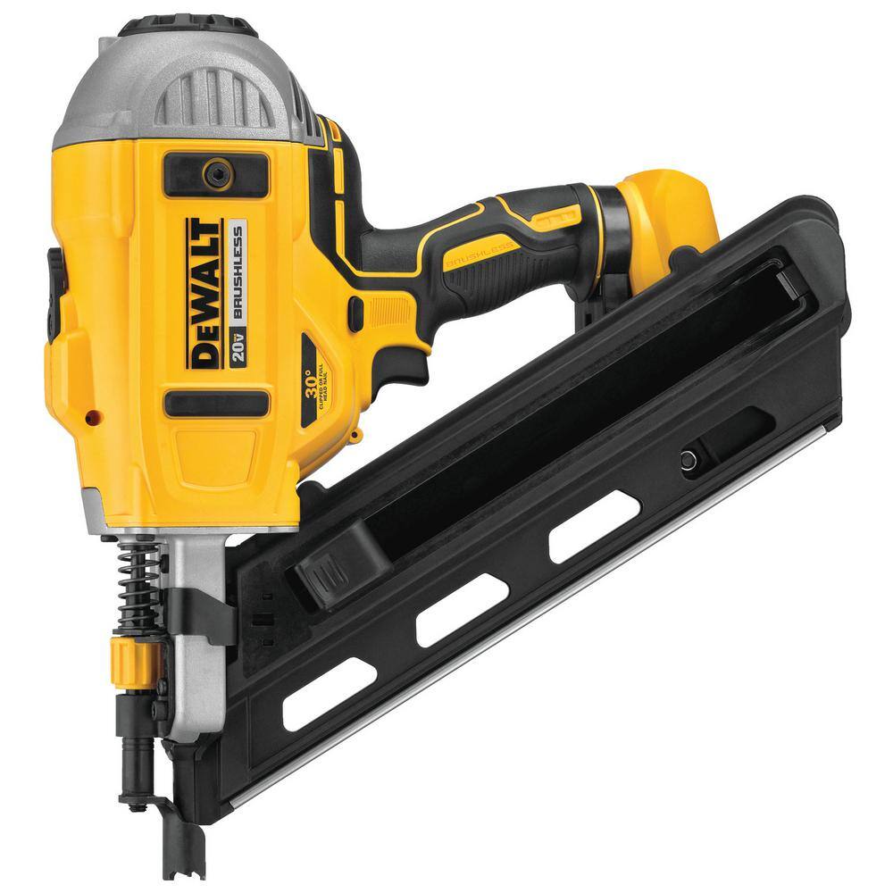 DW 20V MAX XR Lithium-Ion Cordless Brushless 2-Speed 30 Paper Collated Framing Nailer (Tool Only) DCN692B