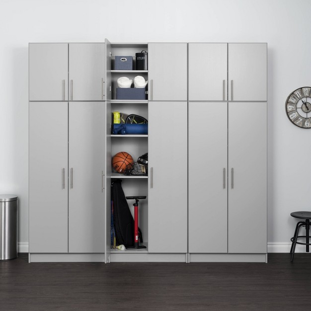 Elite With 6 Storage Cabinet Set Light Gray Prepac