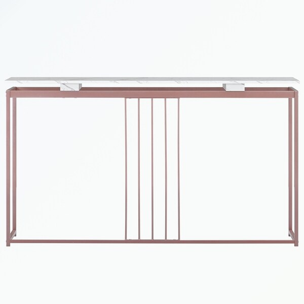 Console Table， Extra Long Entryway Table with Metal Frame