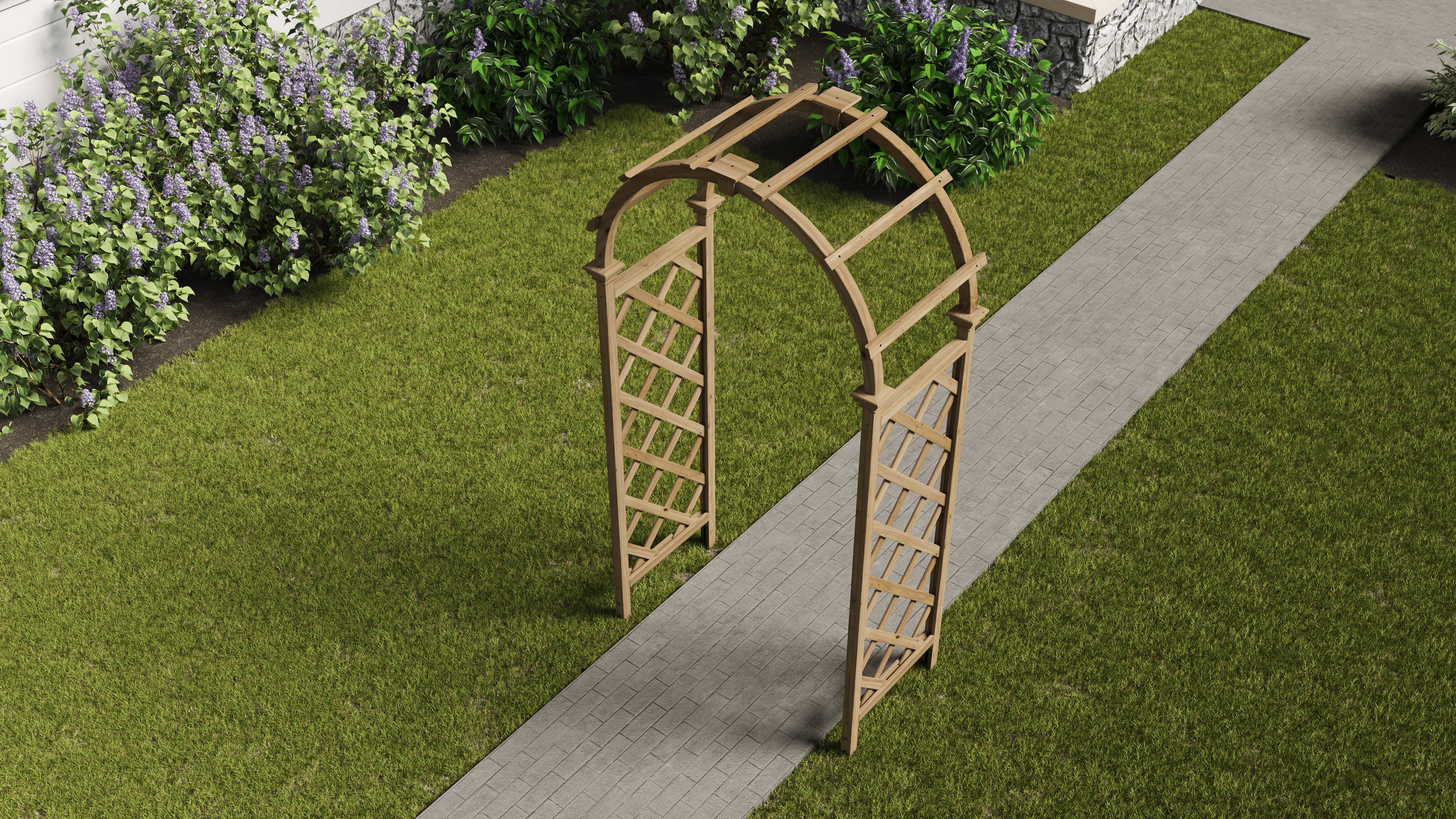 Vita 43"L x 23"W x 81"H Cedar Arbor, Golden Brown, VA68893