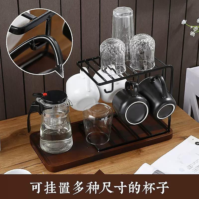 Stainless Steel Cup Holder Water Cup Hanger Shelving -+ Effect drawing of wooden pallet storage