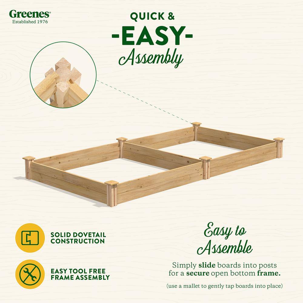 Greenes Fence 4 ft. x 8 ft. x 7 in. Original Cedar Raised Garden Bed RC48967