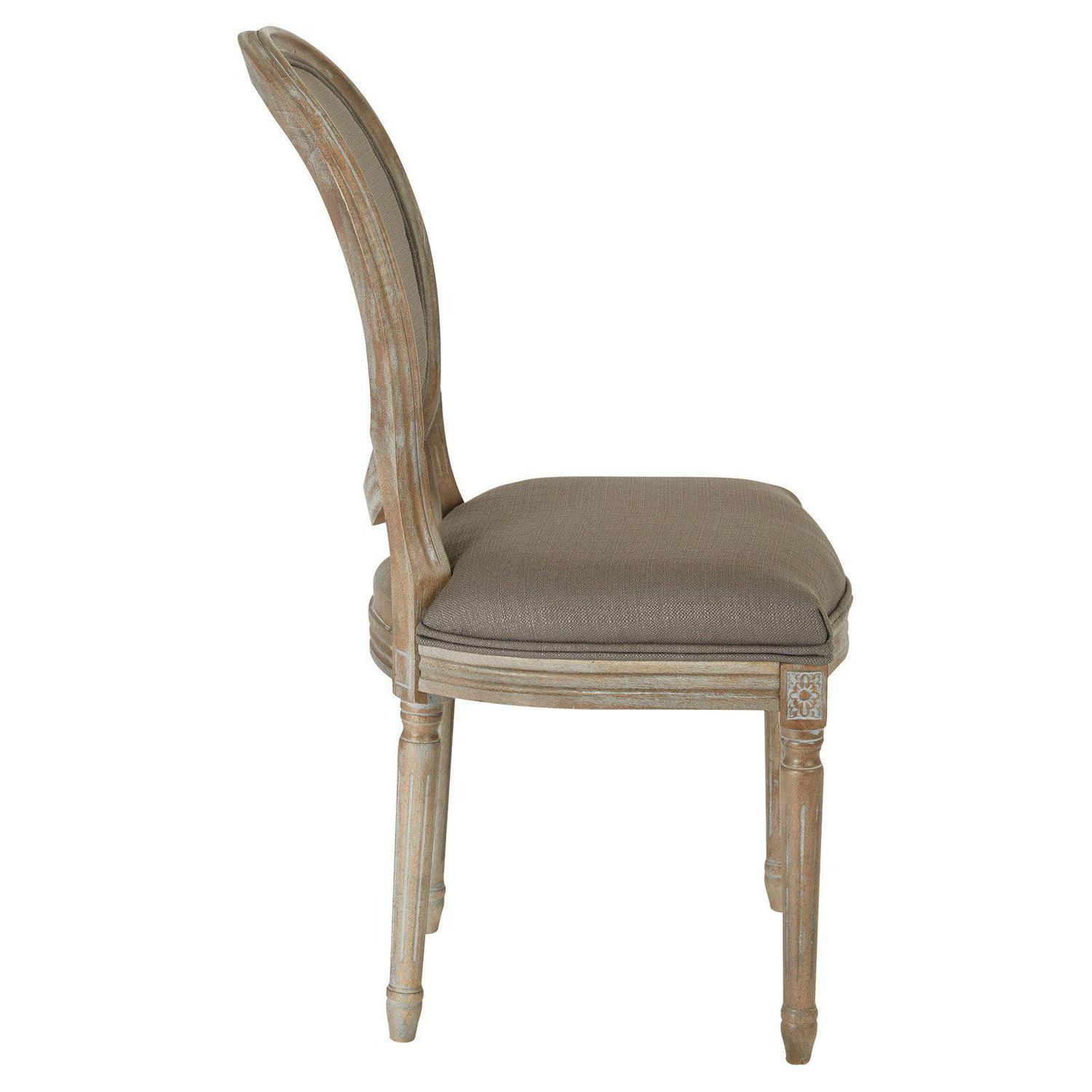 OSP Home Furnishings Lillian Oval Back Chair in Klein Otter Brushed Frame K/D