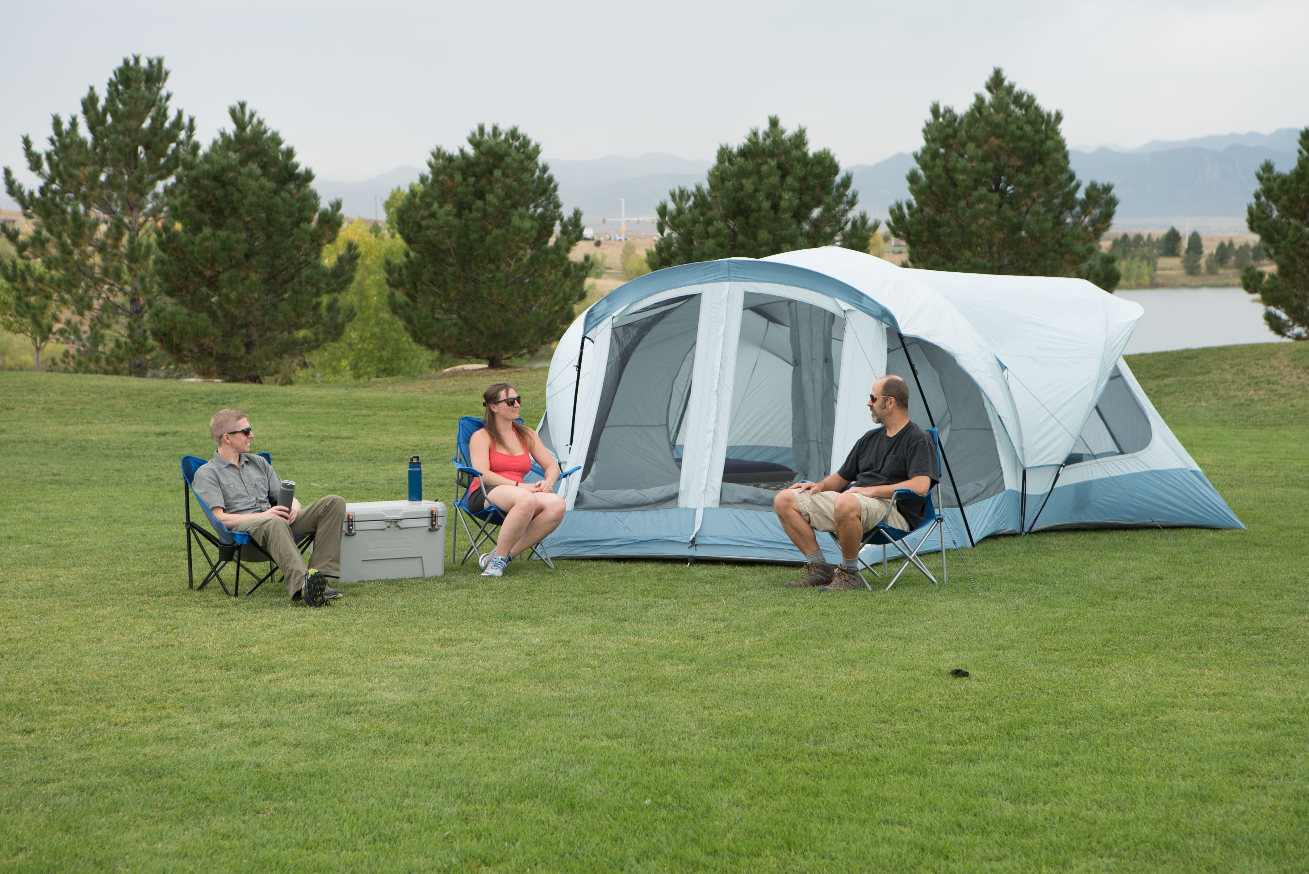 Ozark Trail 14-Person 18 ft. x 18 ft. Family Tent, with 3 Doors