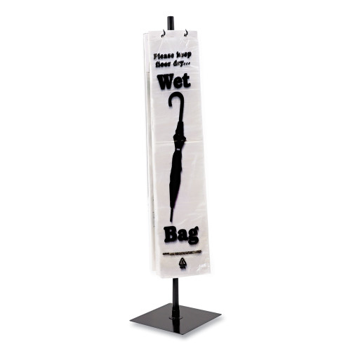 Tatco Wet Umbrella Bag Stand， Powder Coated Steel， 10w x 10d x 40h， Black (57019)