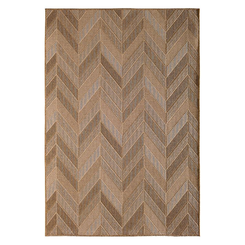 Loomaknoti Santorini Para Patch Chevron Indoor Outdoor Rug