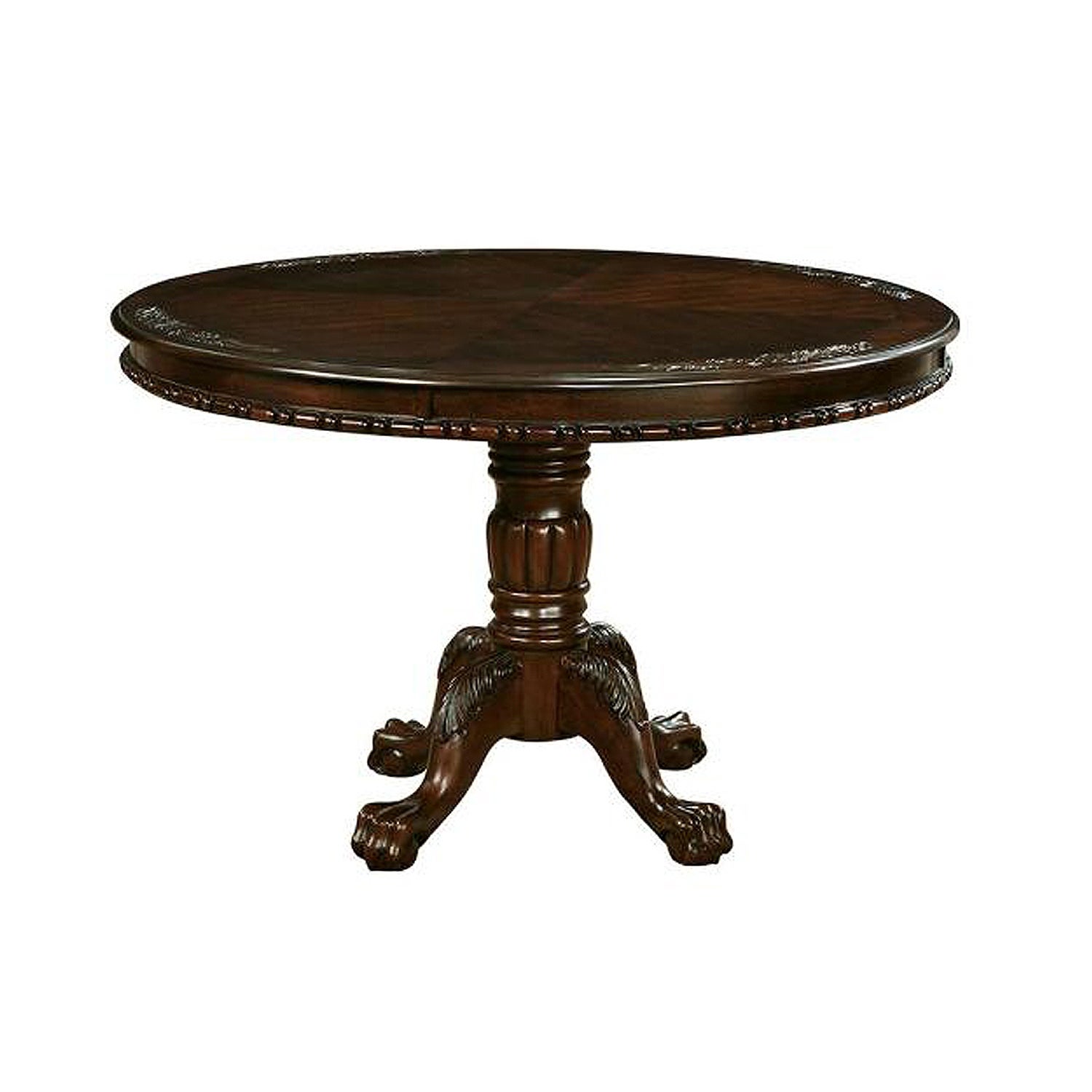 Wooden Dining Table in Brown Cherry Finish - Brown Cherry