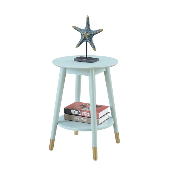 Porch and Den Florida Mid-century Round End Table