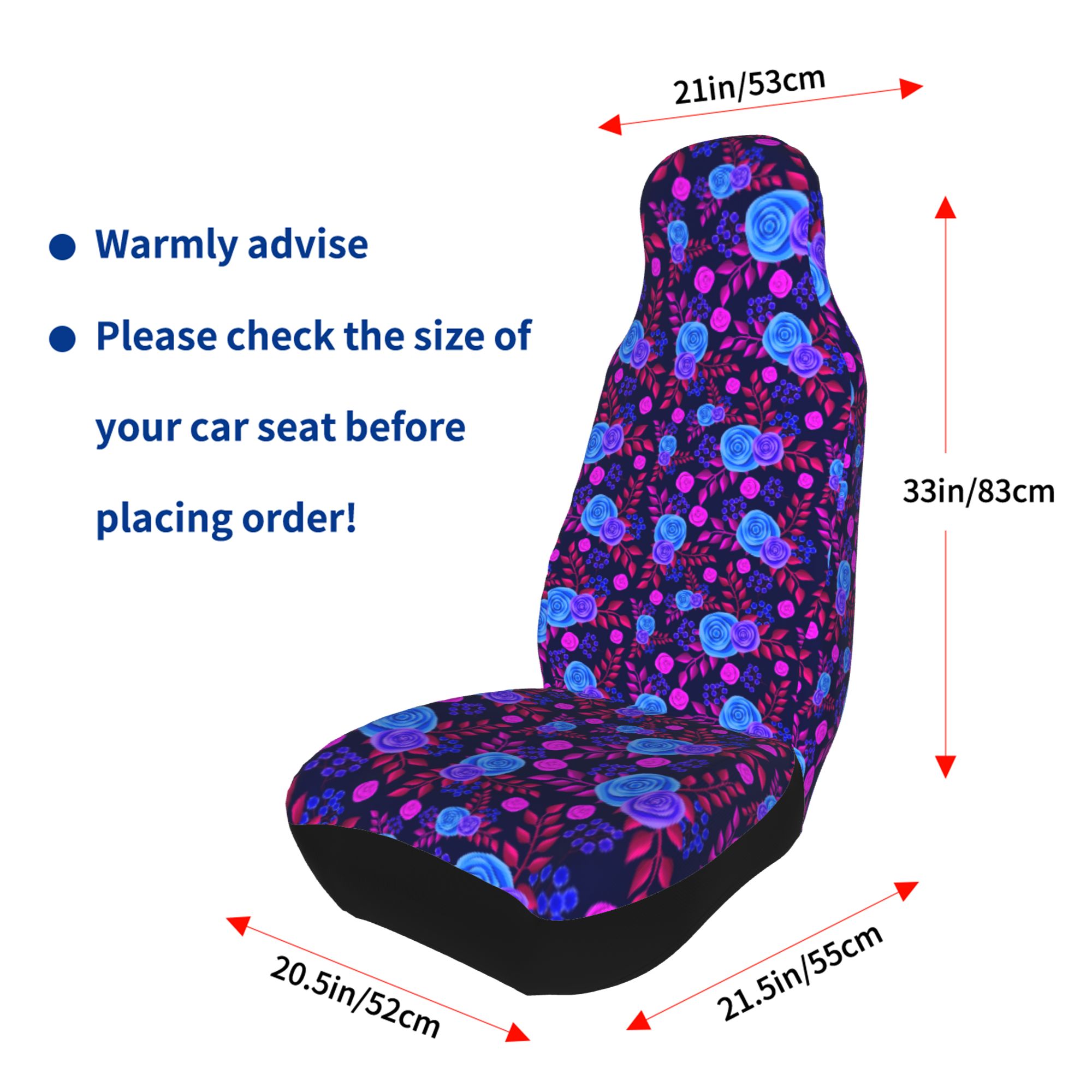 ZICANCN Car Seat Covers Front Seats Only，Retro Purple Flowers Decorative Automotive Seat Covers Protectors for Cars Trucks Suv 2 Pack