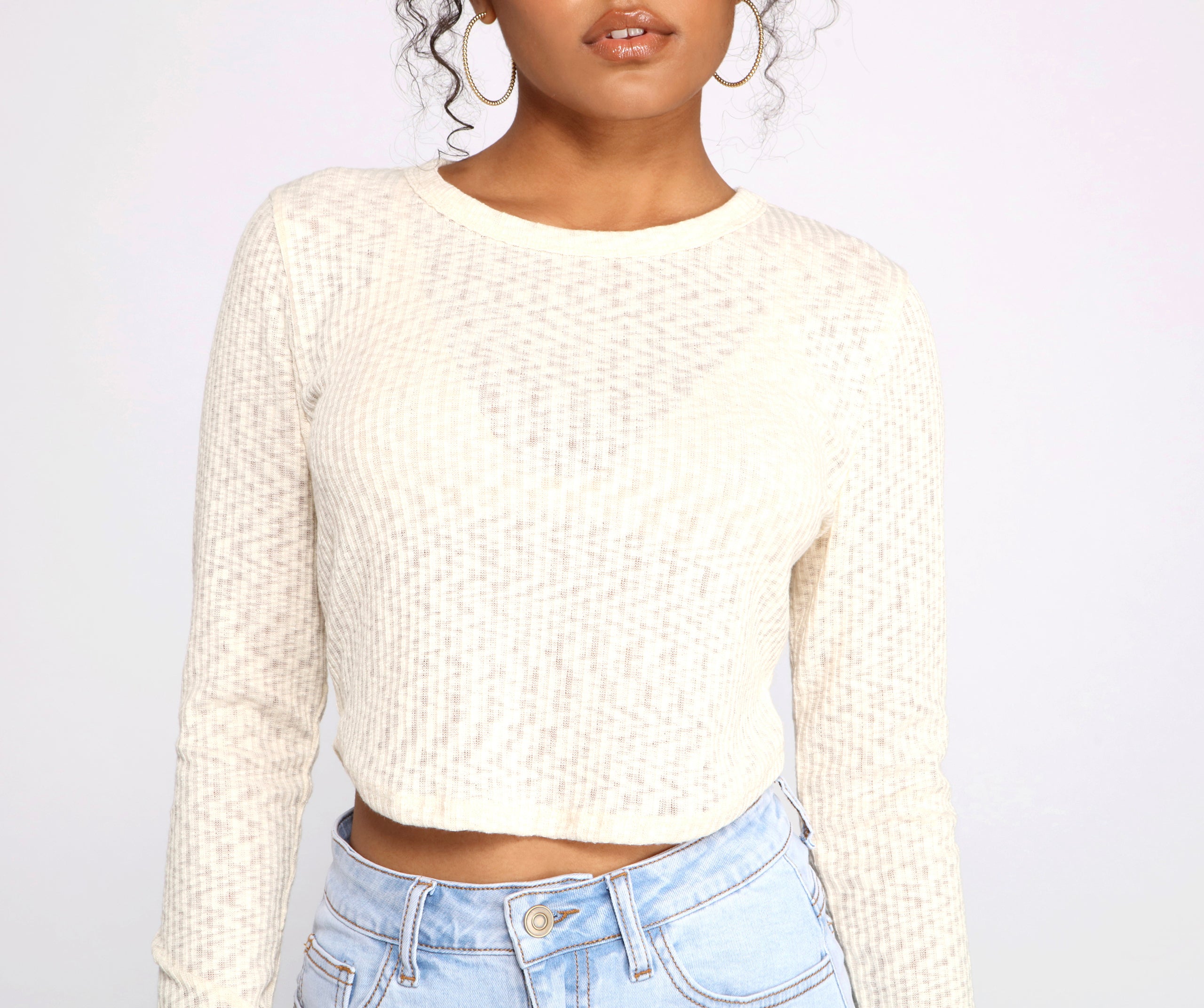 Thinking About You Ribbed Crop Top