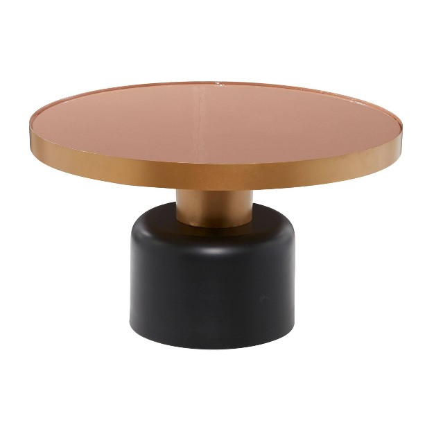 Round Metal Coffee Table Gold Olivia amp May