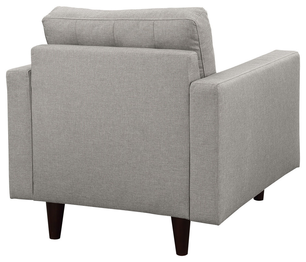 Modern Contemporary Upholstered Armchair  Light Gray Fabric   Transitional   Armchairs And Accent Chairs   by House Bound  Houzz