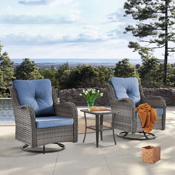 9 Piece Outdoor Patio Furniture SetOutdoor Swivel Rocker Chair Set