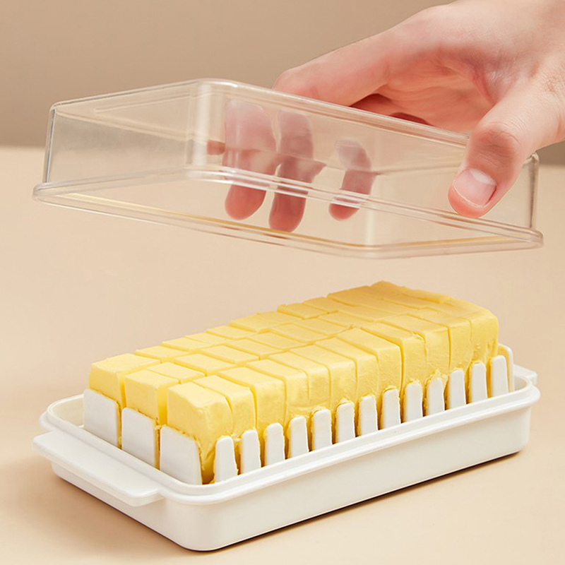 Kitchen Butter Dish Box Holder Tray With Lid Cheese Board Storage Container