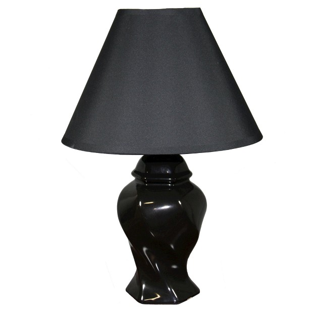 Traditional Ceramic Table Lamp Black Ore International