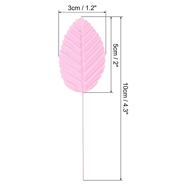 200Pcs Artificial Silk Leaf Fake Leaves Fake Rose Wire Crafts Leaves