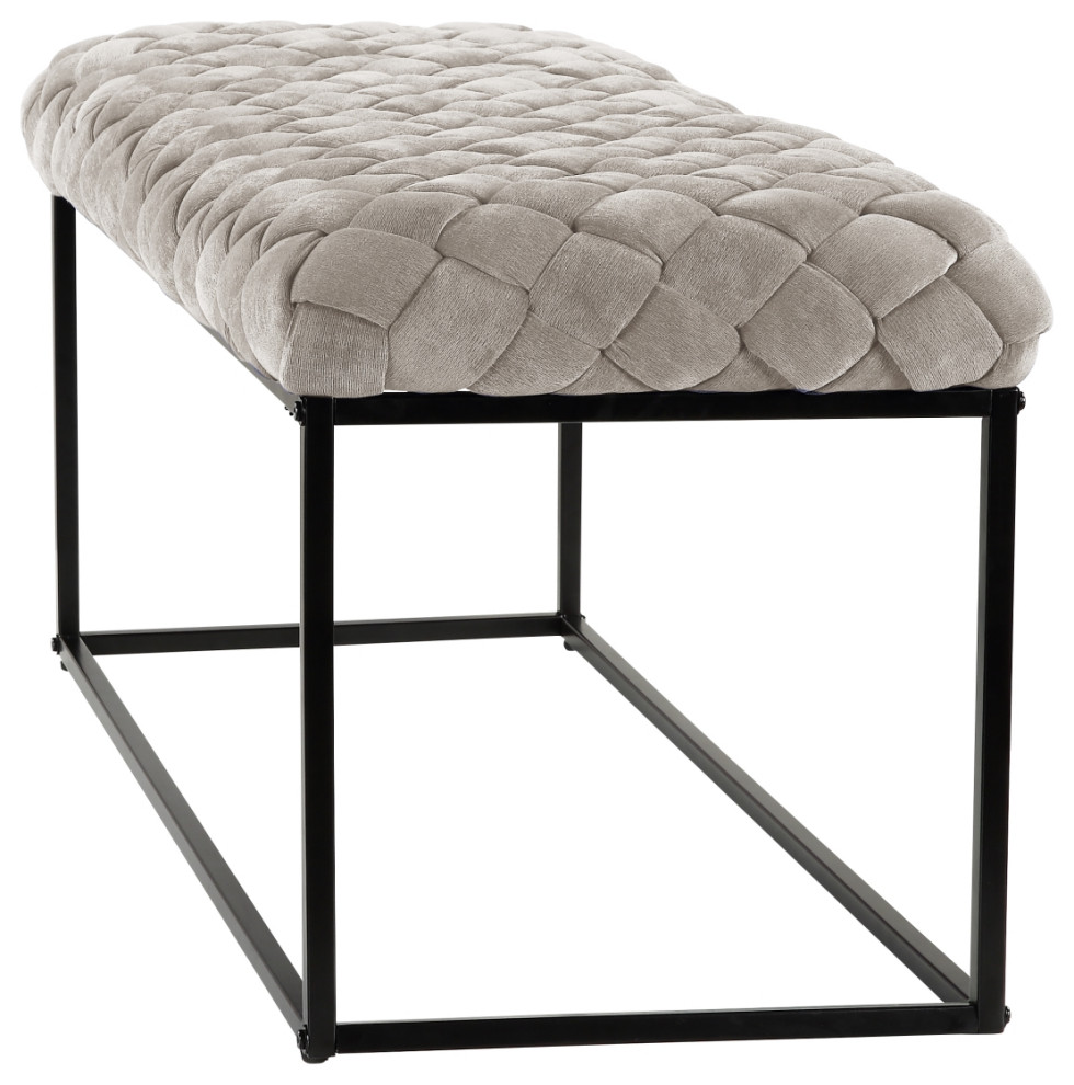 Loft Lyfe Lucille Bench Upholstered  Velvet   Industrial   Upholstered Benches   by Inspired Home  Houzz