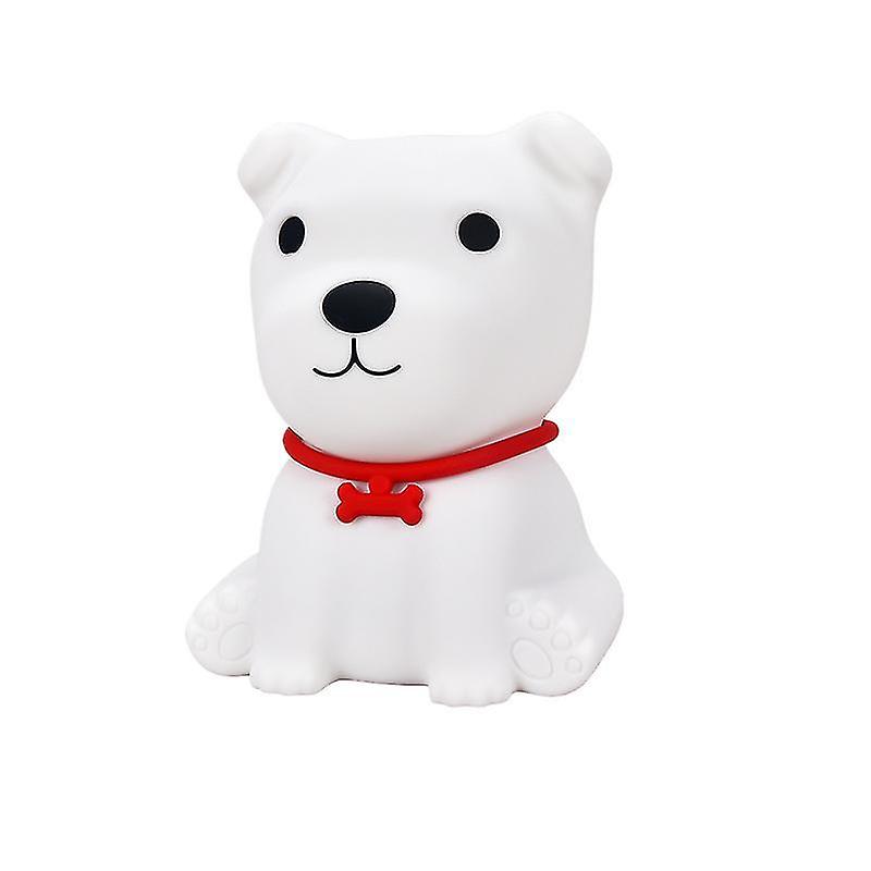 Dog Night Light Kids Kawaii Silicone Night Light Baby 7 Dimming Touch Nursing Light With Usb Chargin