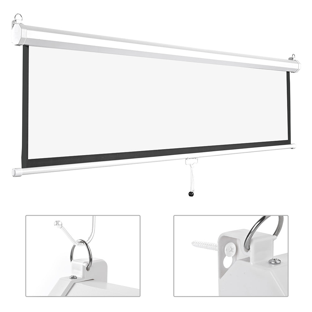 InstaHibit 16:9 Retractable Manual Projection Screen 72