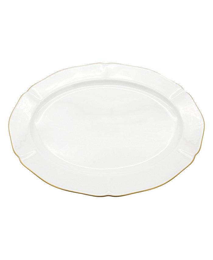 Twig New York Amelie Brushed Gold Rim 14 Oval Platter