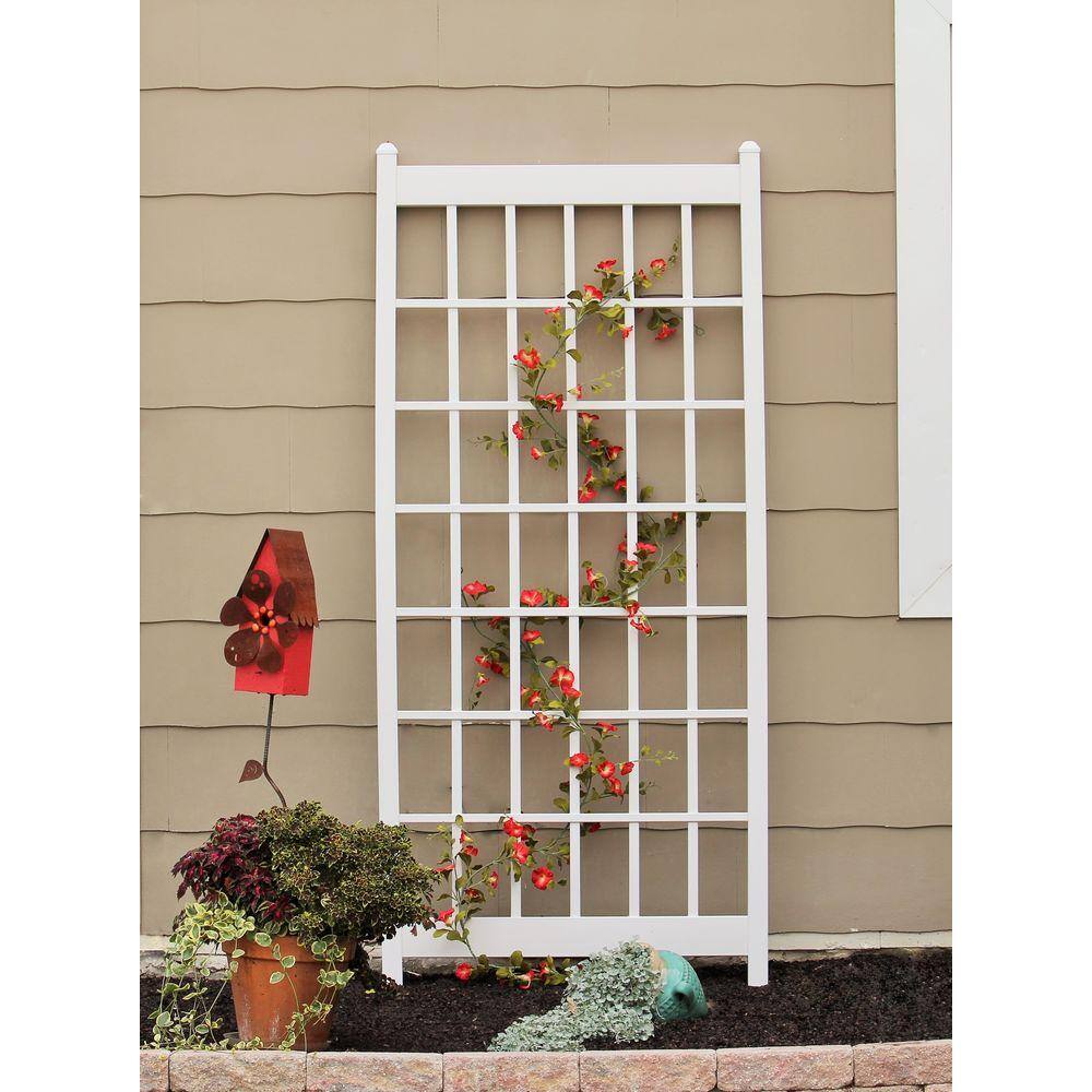 Dura-Trel 38 in. W x 85 in. H Lancaster Trellis 11192