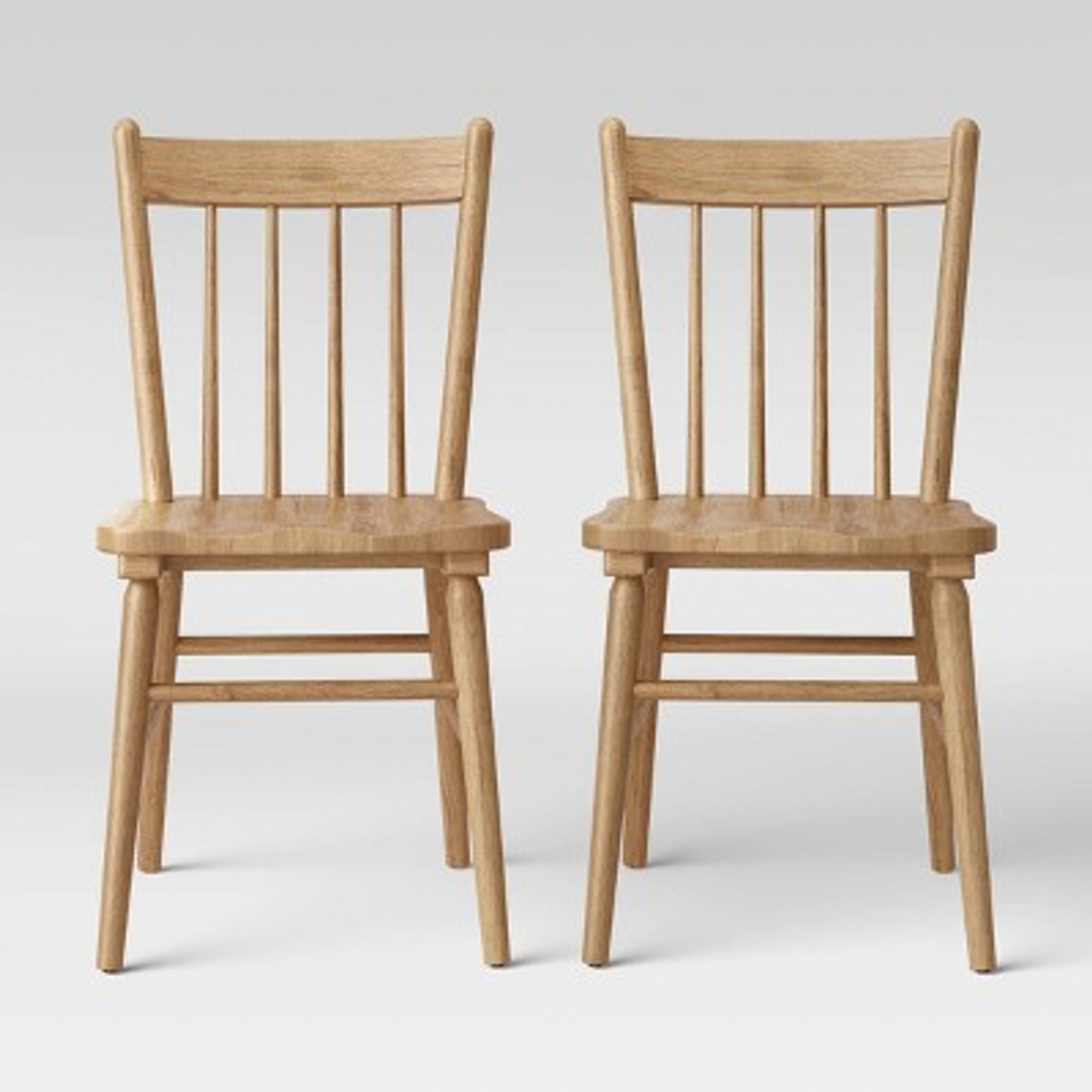 Set of 2 Hassell Wood Dining Chair Natural - Threshold