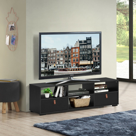 Costway 39681245 TV Stand Entertainment Media Cent...