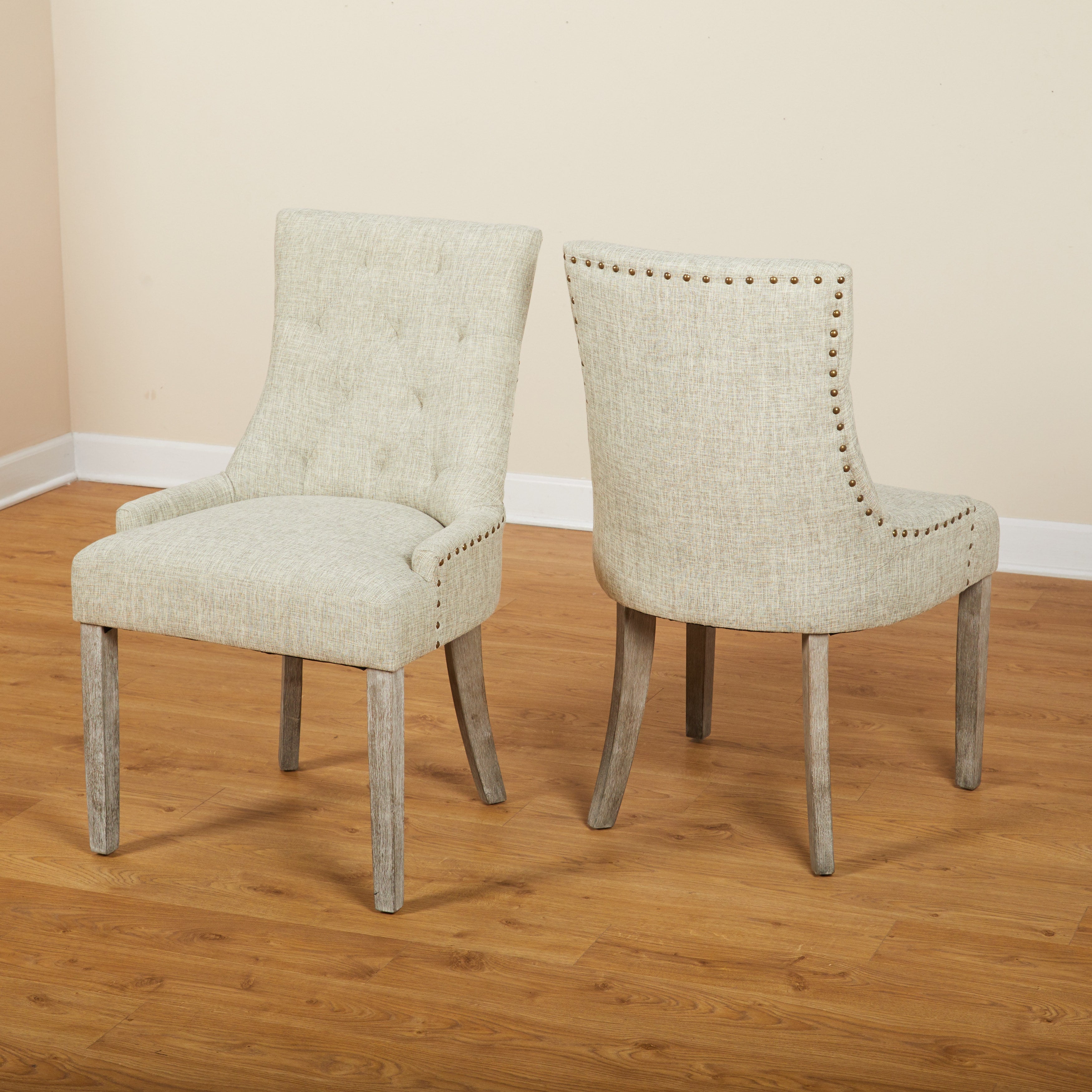 angelo:HOME Dining Chairs - Ariana Upholstered Parsons set of 2 or 4 (light grey)