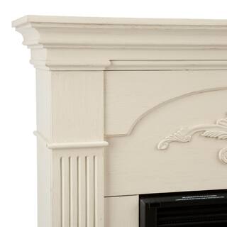 Dover 44.75 in. W Electric Fireplace in Ivory HD90633